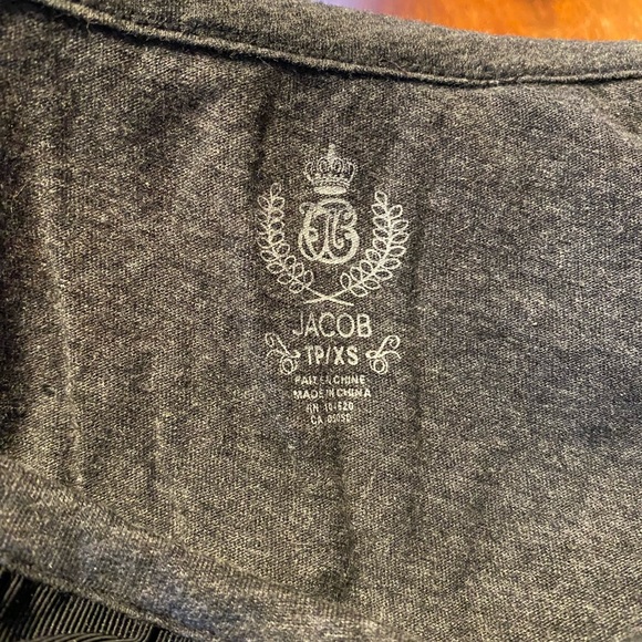 Y2K Grey T-shirt with ribbon detail, size XS but would fit Small - Picture 3 of 8